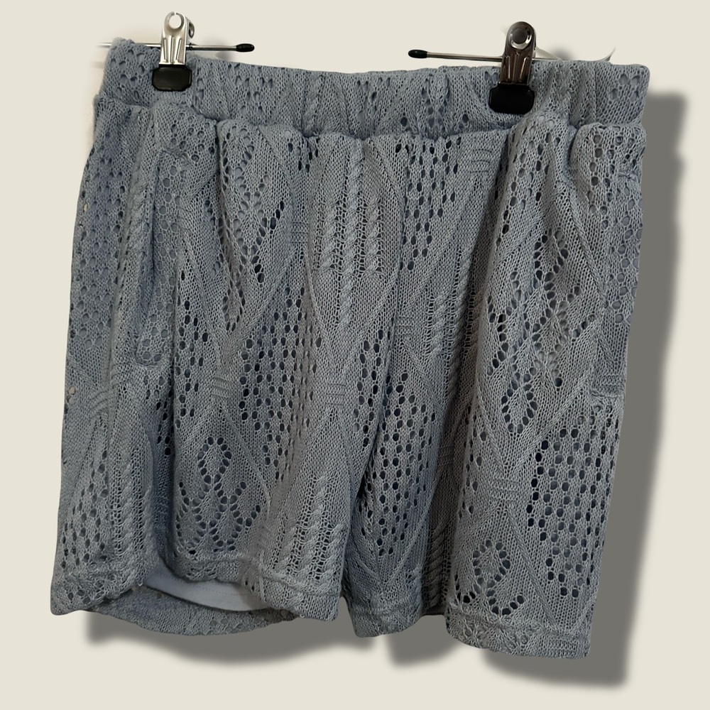 Blue Pepper Lace Women Shorts